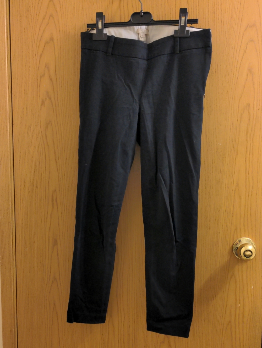 J. Crew Straight Leg Cropped Black Dress Pants